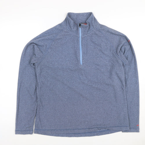 Trespass Women Blue UK 14 L 1/4 Zip Raglan Sweatshirt Outdoor