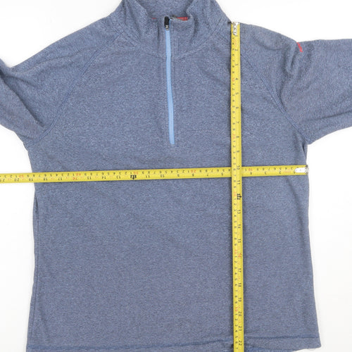 Trespass Women Blue UK 14 L 1/4 Zip Raglan Sweatshirt Outdoor