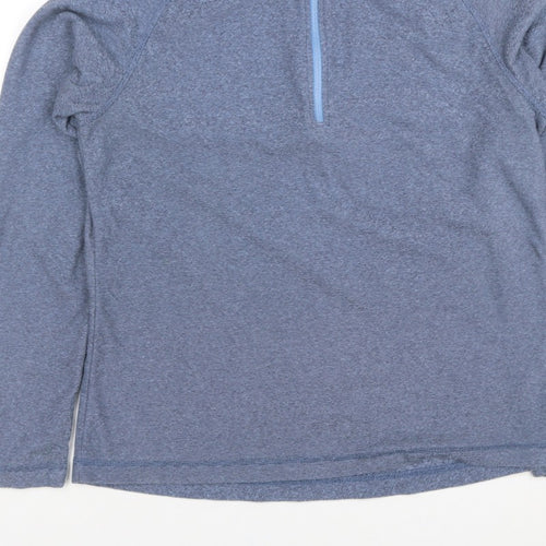 Trespass Women Blue UK 14 L 1/4 Zip Raglan Sweatshirt Outdoor