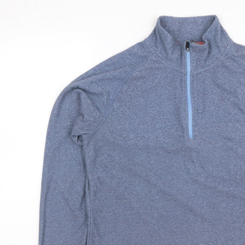 Trespass Women Blue UK 14 L 1/4 Zip Raglan Sweatshirt Outdoor