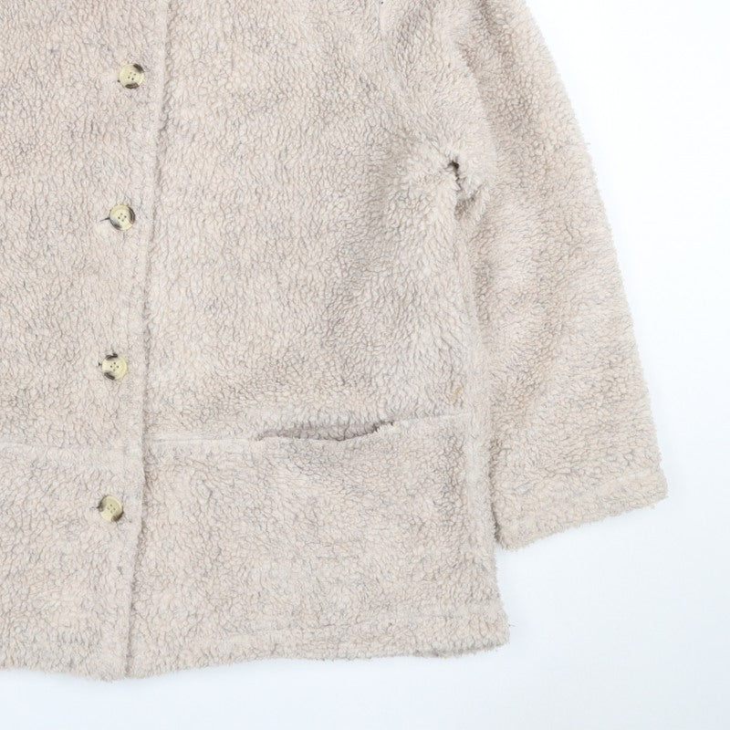 Deans Women's Beige UK 18 Teddy Faux Fur Button Jacket Pockets