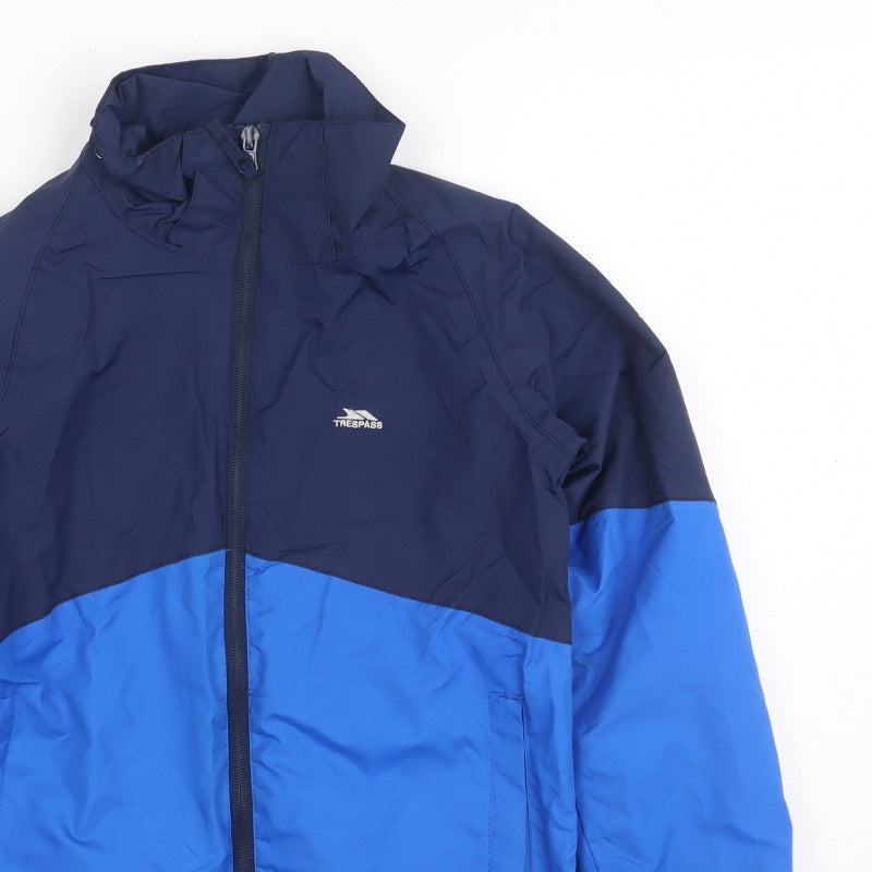 Trespass Boys Blue 7-8 Years Ski Jacket Waterproof Windproof Colourblock