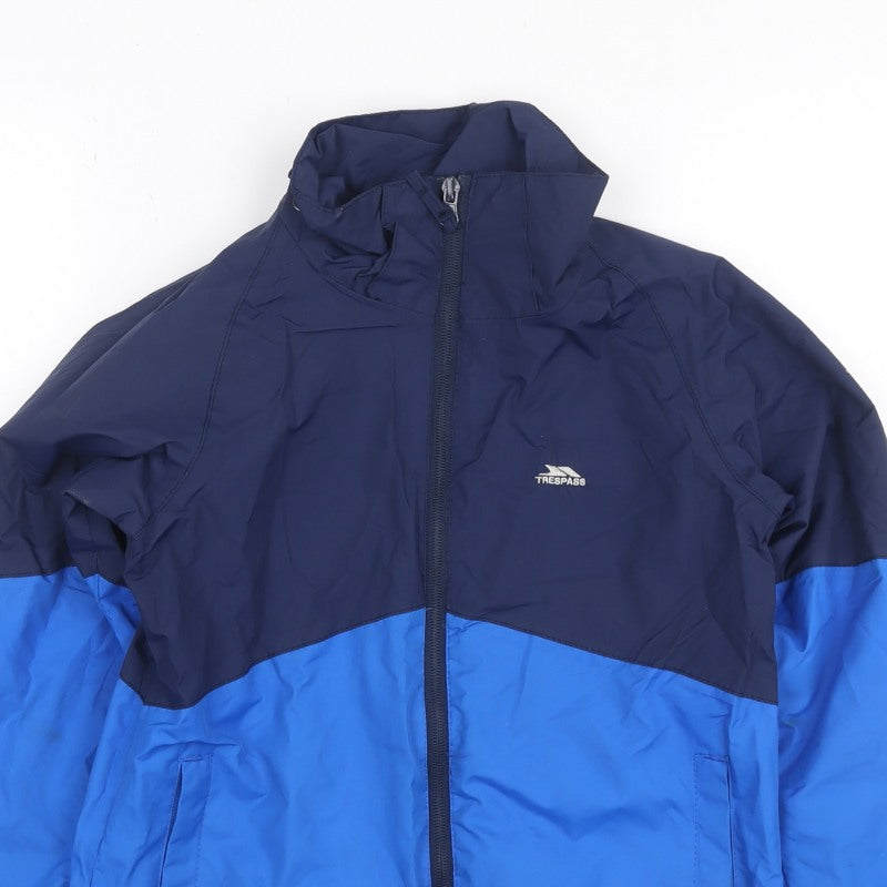 Trespass Boys Blue 7-8 Years Ski Jacket Waterproof Windproof Colourblock