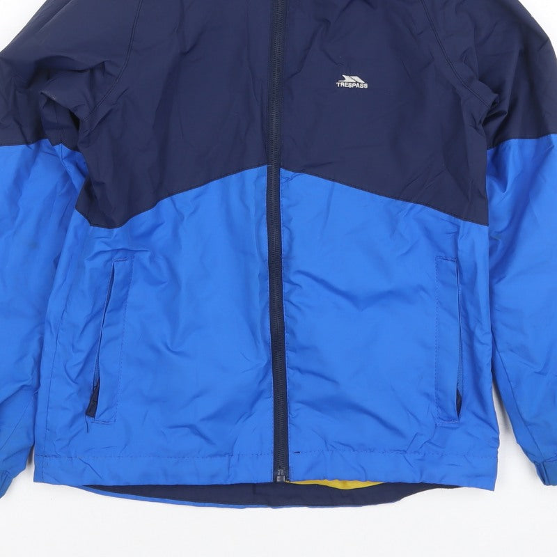 Trespass Boys Blue 7-8 Years Ski Jacket Waterproof Windproof Colourblock