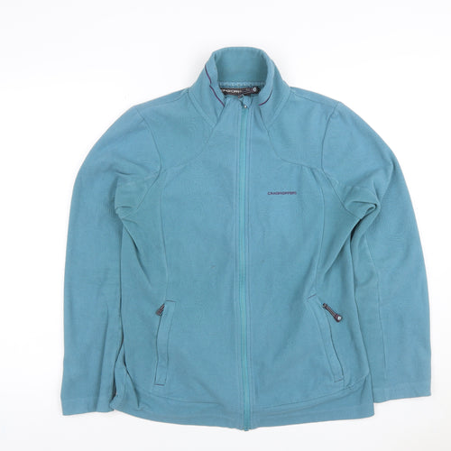 Craghoppers Women's Blue UK 12 Full Zip Fleece Sweatshirt Zip Pockets