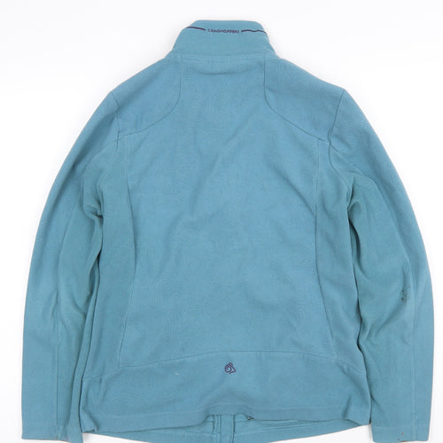 Craghoppers Women's Blue UK 12 Full Zip Fleece Sweatshirt Zip Pockets
