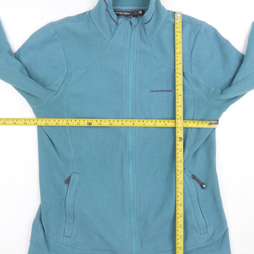 Craghoppers Women's Blue UK 12 Full Zip Fleece Sweatshirt Zip Pockets