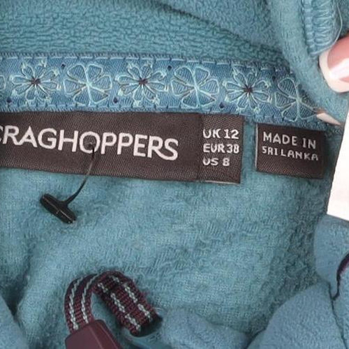 Craghoppers Women's Blue UK 12 Full Zip Fleece Sweatshirt Zip Pockets