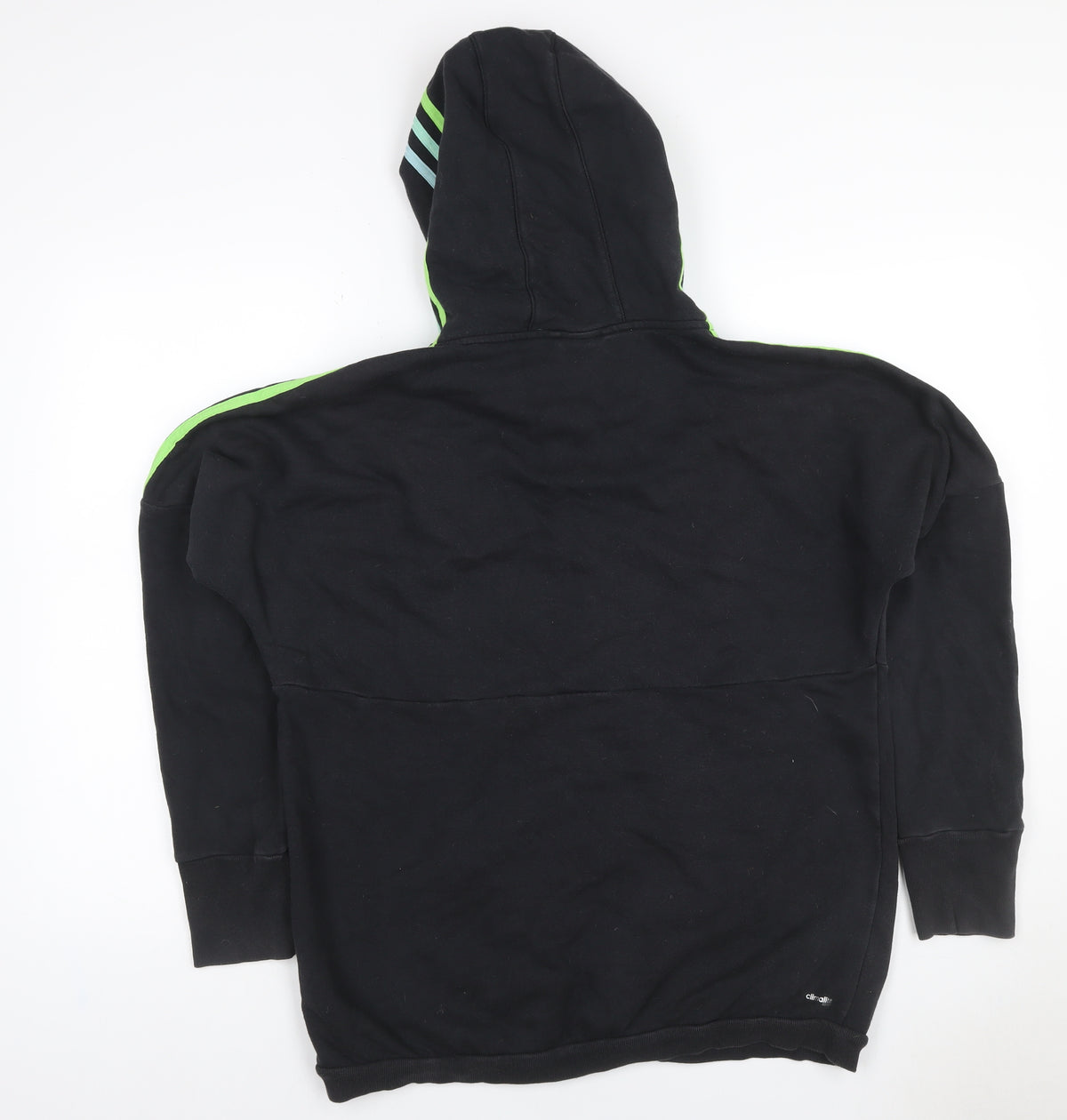 Adidas Women’s Black L Full Zip Hooded 3 Stripe Fleece Hoodie