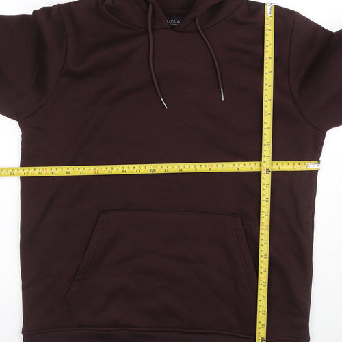 Brave Soul Men’s Brown L Pullover Hoodie Drawstring Kangaroo Pocket