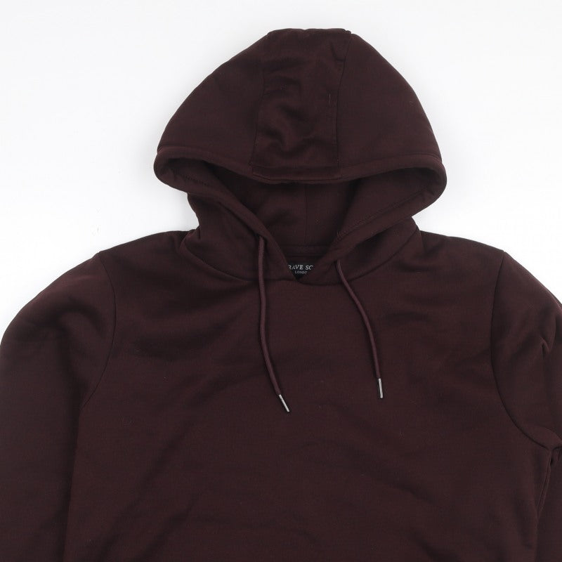 Brave Soul Men’s Brown L Pullover Hoodie Drawstring Kangaroo Pocket