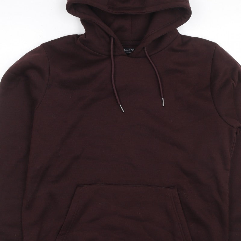 Brave Soul Men’s Brown L Pullover Hoodie Drawstring Kangaroo Pocket