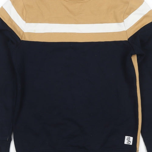 Fluid Men’s Multicoloured XS Colour Block Stripe Crew Neck Sweatshirt