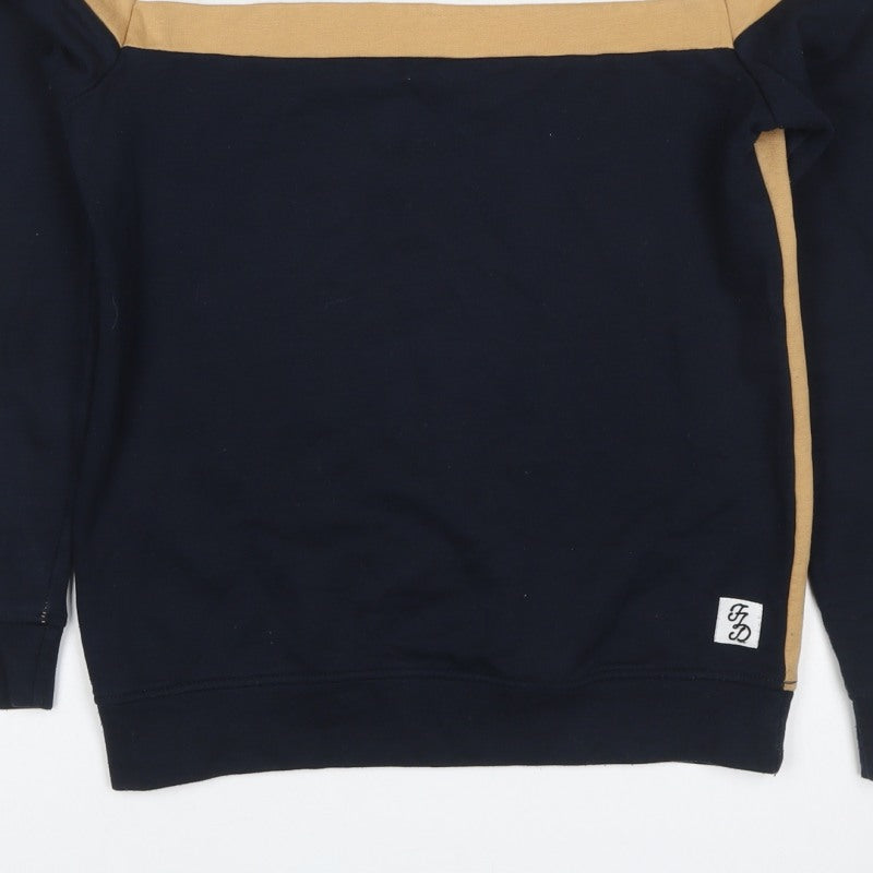 Fluid Men’s Multicoloured XS Colour Block Stripe Crew Neck Sweatshirt