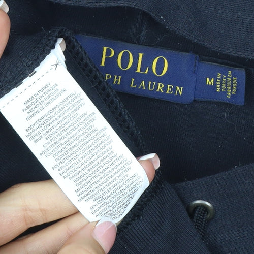 Polo Ralph Lauren Men’s Black M Pullover Hoodie Embroidered Logo