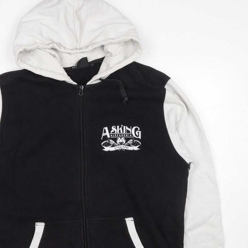 Merch Men’s Black XL Asking Alexandria Full Zip Graphic Hoodie