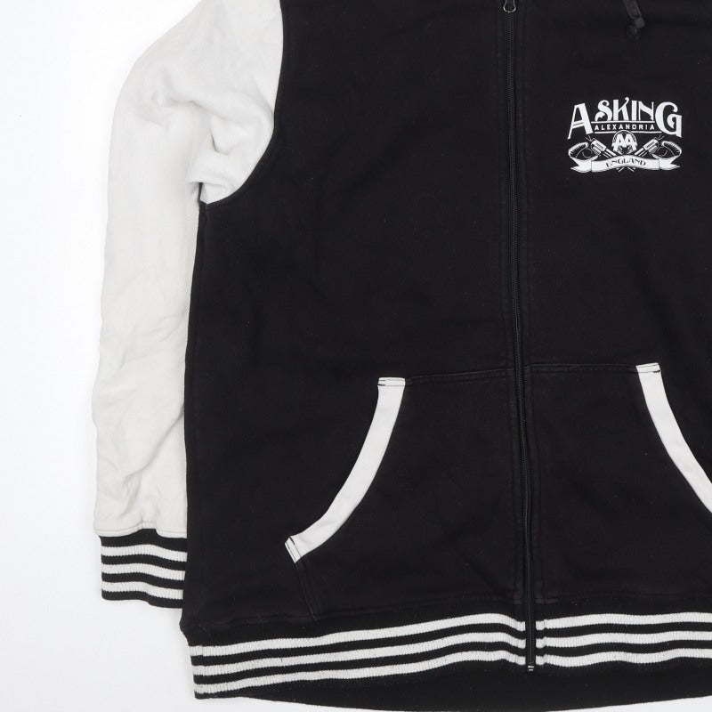 Merch Men’s Black XL Asking Alexandria Full Zip Graphic Hoodie