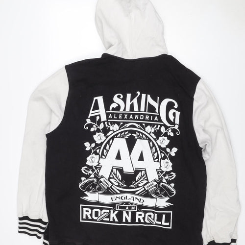 Merch Men’s Black XL Asking Alexandria Full Zip Graphic Hoodie