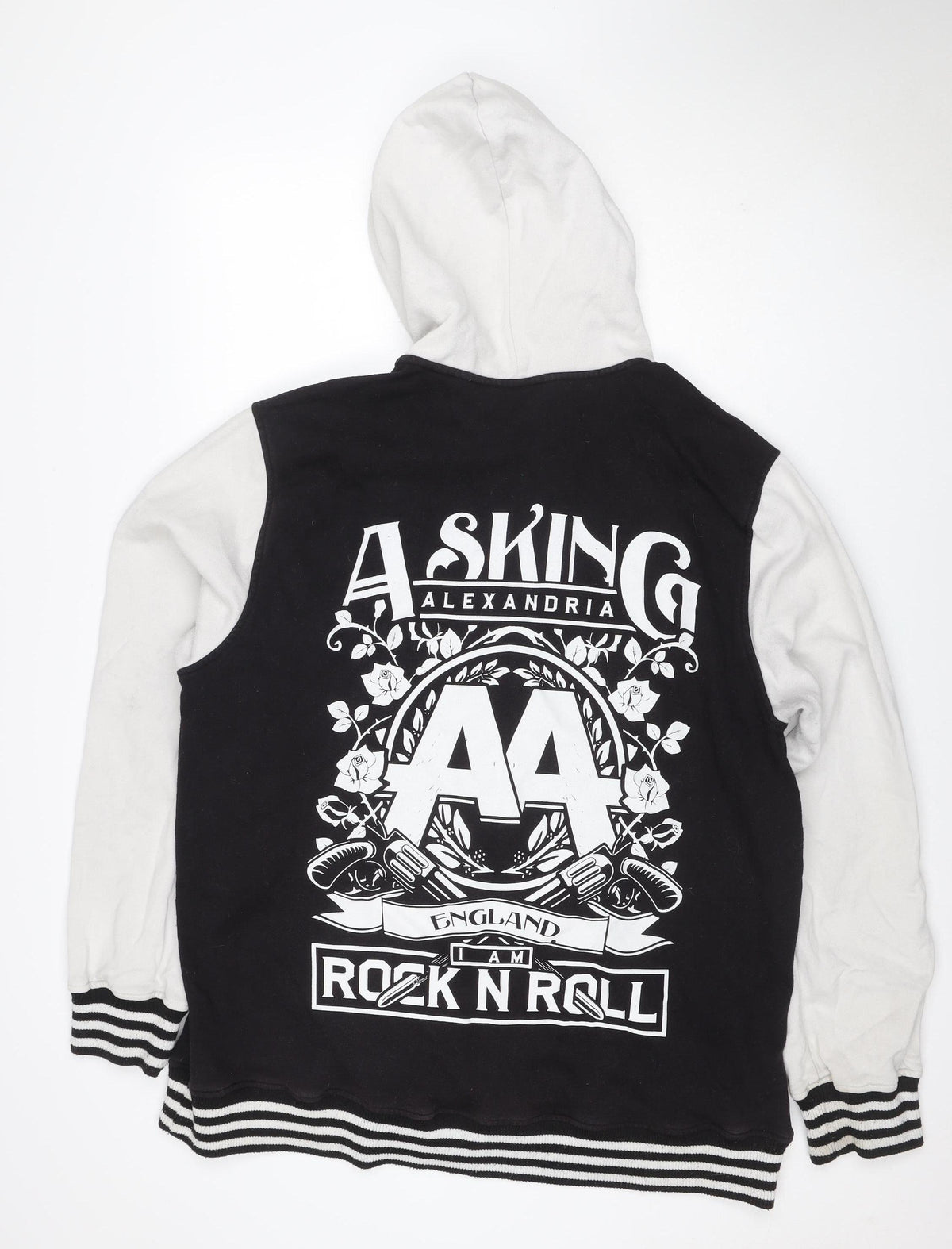 Merch Men’s Black XL Asking Alexandria Full Zip Graphic Hoodie