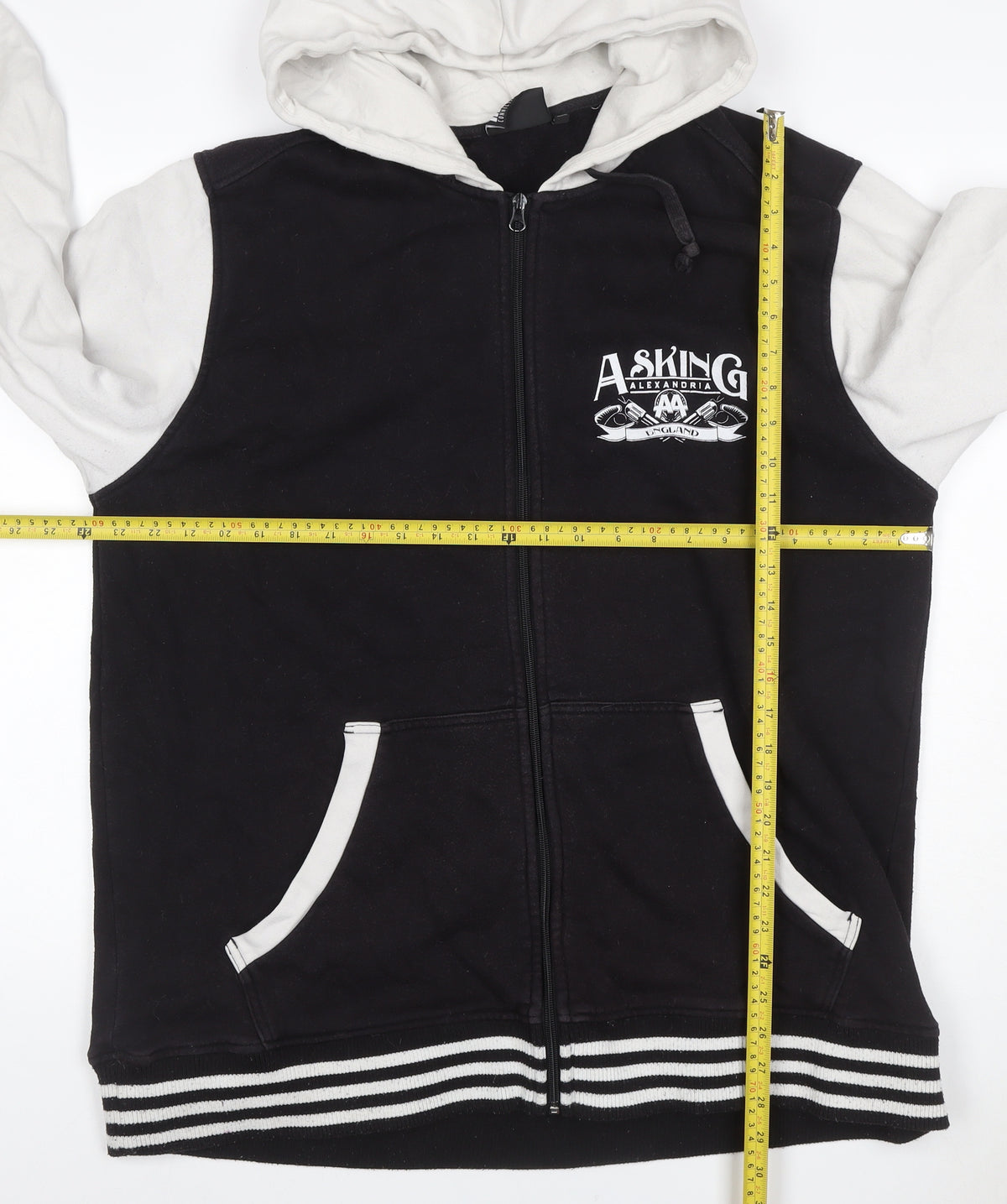 Merch Men’s Black XL Asking Alexandria Full Zip Graphic Hoodie