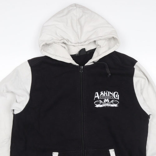 Merch Men’s Black XL Asking Alexandria Full Zip Graphic Hoodie