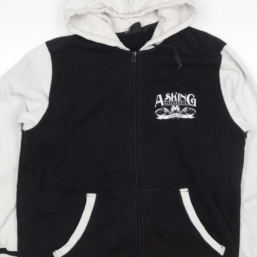 Merch Men’s Black XL Asking Alexandria Full Zip Graphic Hoodie