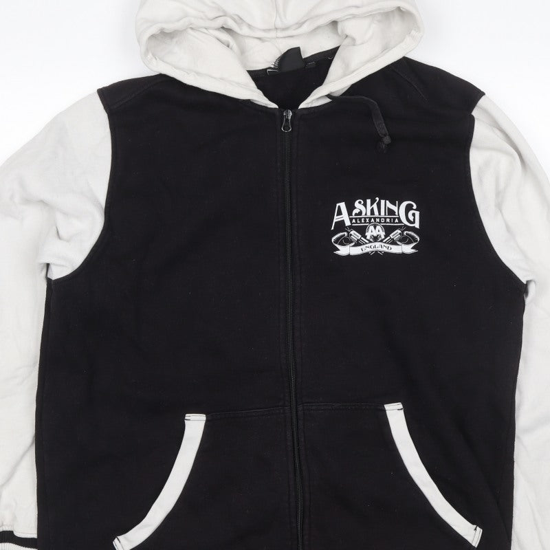 Merch Men’s Black XL Asking Alexandria Full Zip Graphic Hoodie