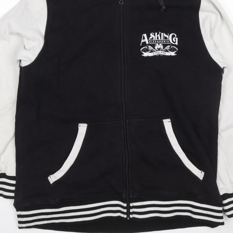 Merch Men’s Black XL Asking Alexandria Full Zip Graphic Hoodie