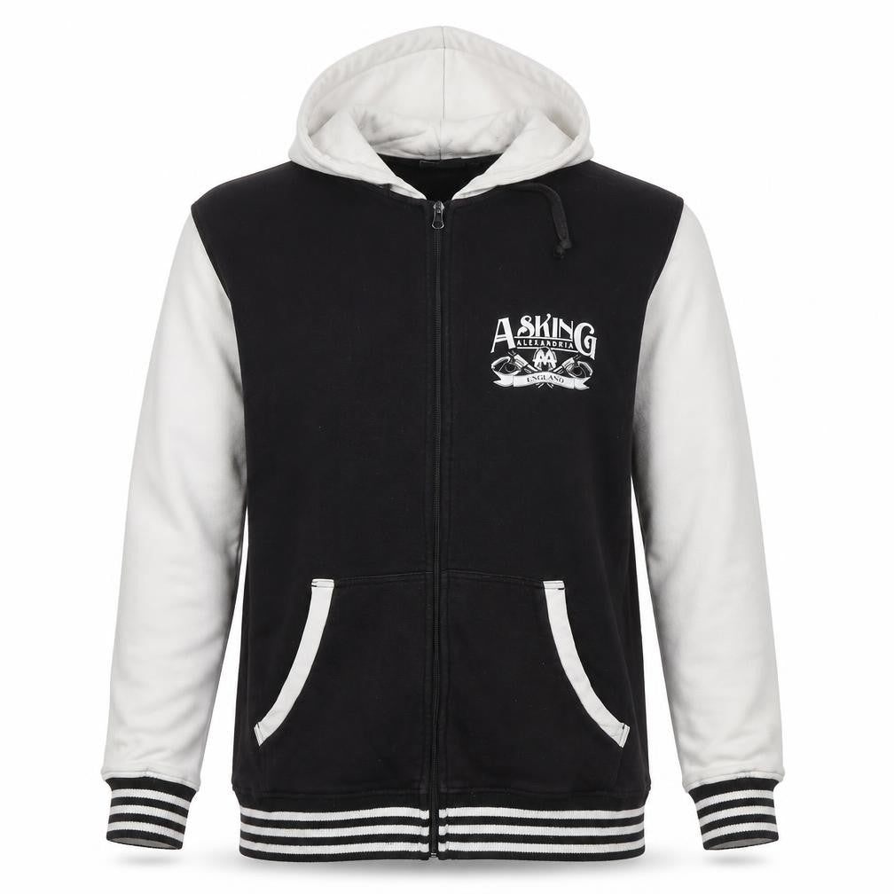 Merch Men’s Black XL Asking Alexandria Full Zip Graphic Hoodie