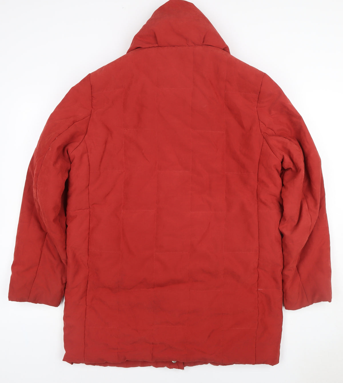 Palmiore Women Red UK 14 Hooded Padded Mid-Length Puffer Coat