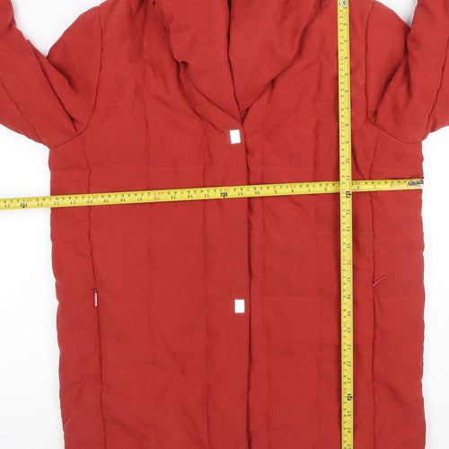 Palmiore Women Red UK 14 Hooded Padded Mid-Length Puffer Coat