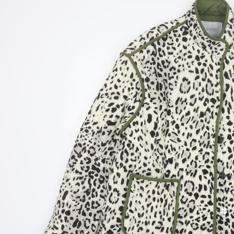 Additional view of George Women Multicoloured M 12-14 Leopard Print Quilted Padded Jacket