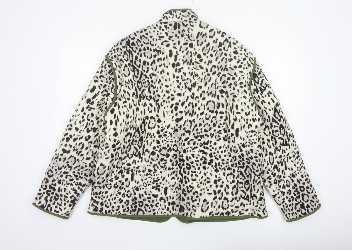Brand and care label for George Women Multicoloured M 12-14 Leopard Print Quilted Padded Jacket