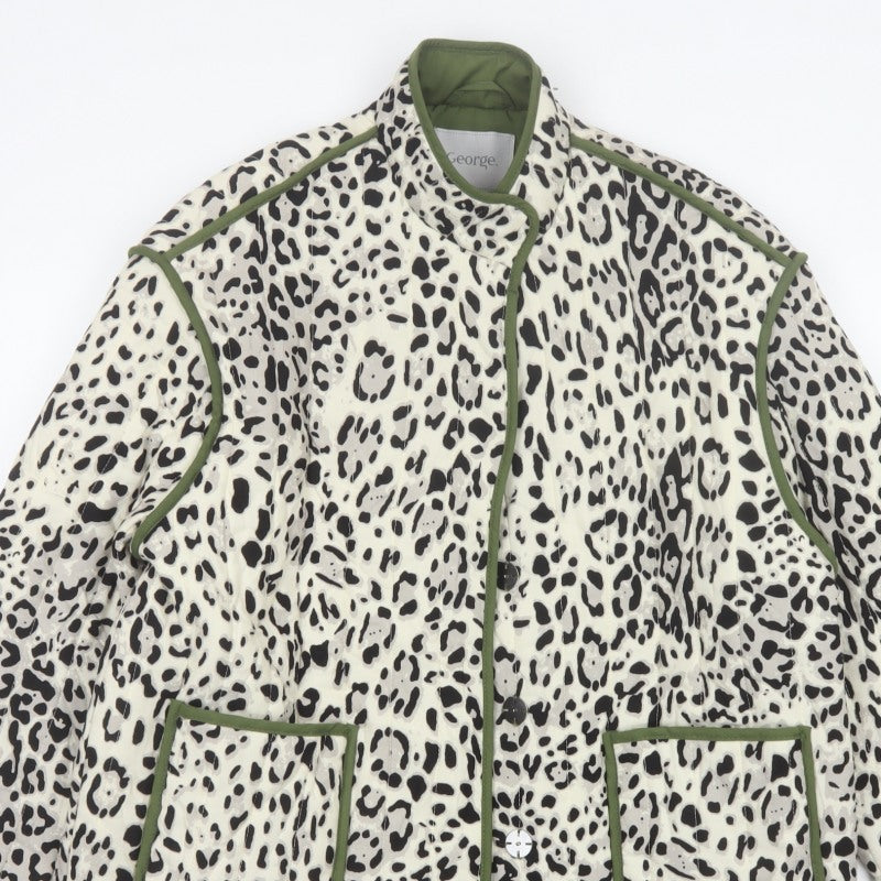 Additional view of George Women Multicoloured M 12-14 Leopard Print Quilted Padded Jacket