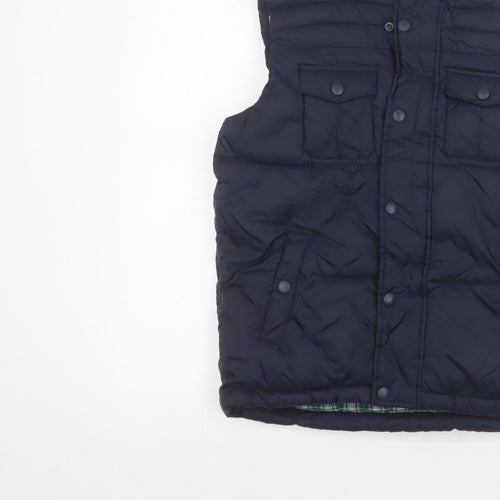 Okaidi Boys Blue 10-11 Years Reversible Puffer Waistcoat Padded