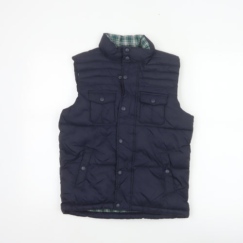 Okaidi Boys Blue 10-11 Years Reversible Puffer Waistcoat Padded