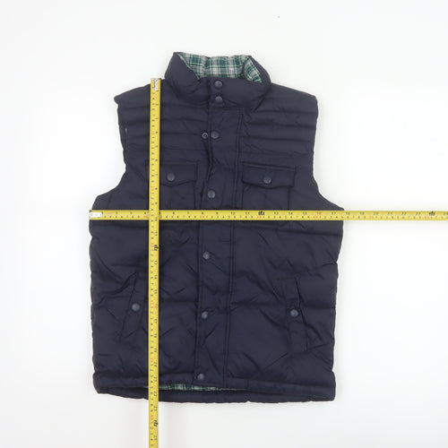 Okaidi Boys Blue 10-11 Years Reversible Puffer Waistcoat Padded