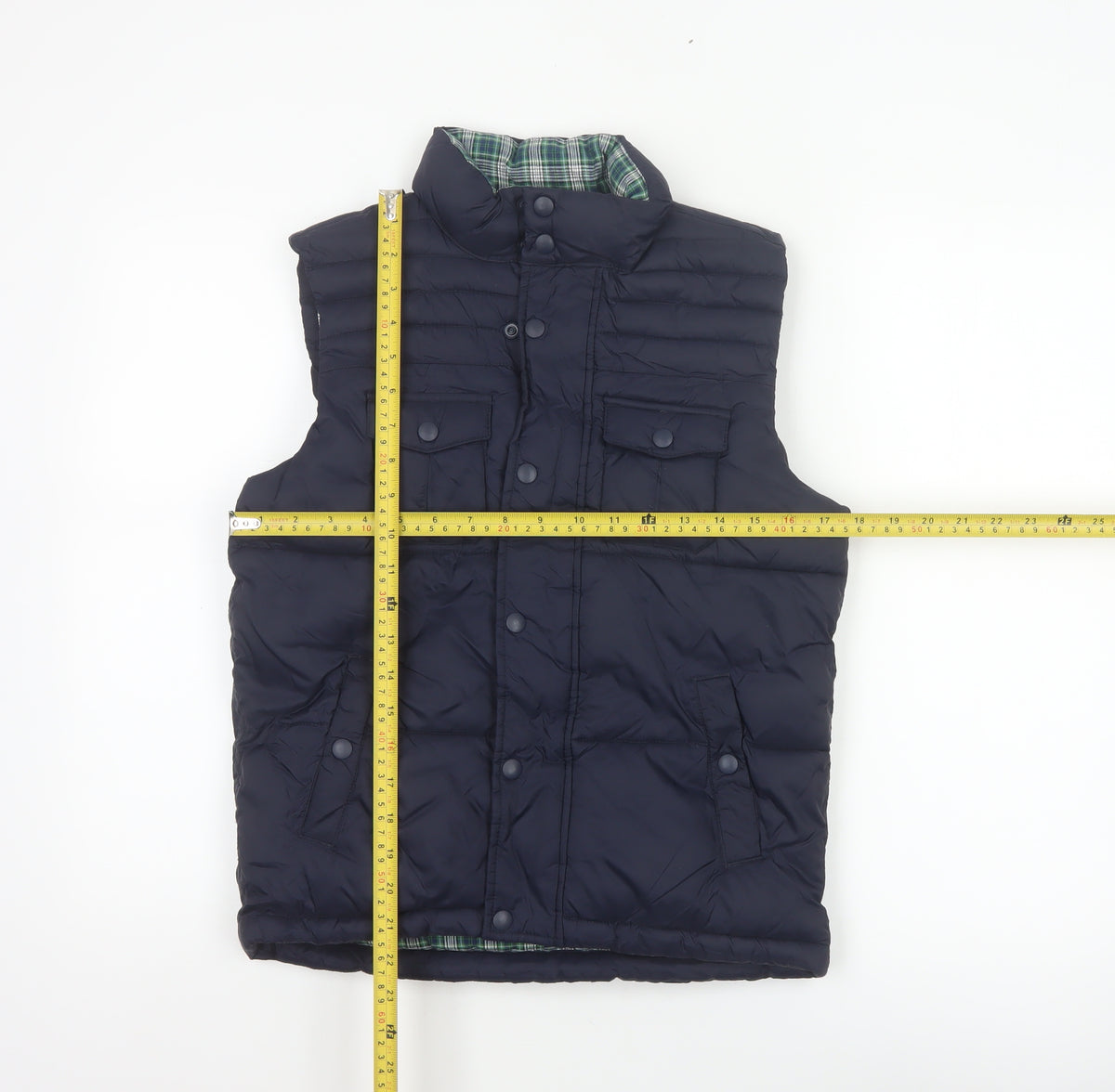 Okaidi Boys Blue 10-11 Years Reversible Puffer Waistcoat Padded