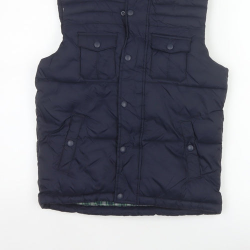 Okaidi Boys Blue 10-11 Years Reversible Puffer Waistcoat Padded