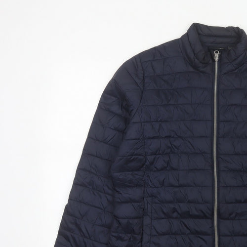Esmara Women’s Blue UK 16/18 Quilted Puffer Jacket Full Zip