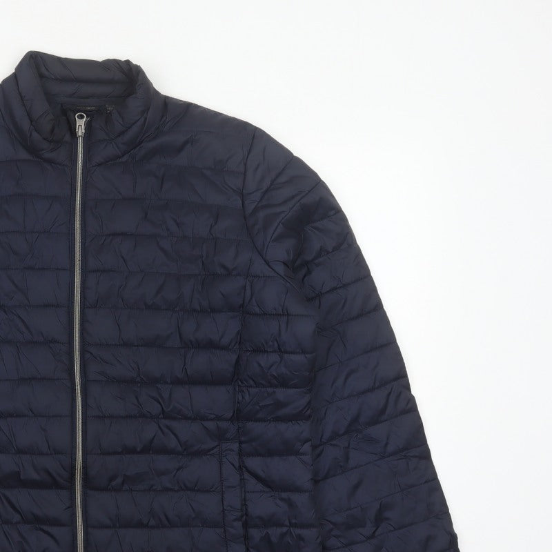 Esmara Women’s Blue UK 16/18 Quilted Puffer Jacket Full Zip