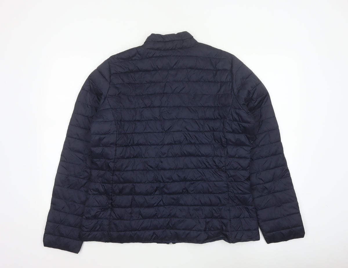 Esmara Women’s Blue UK 16/18 Quilted Puffer Jacket Full Zip