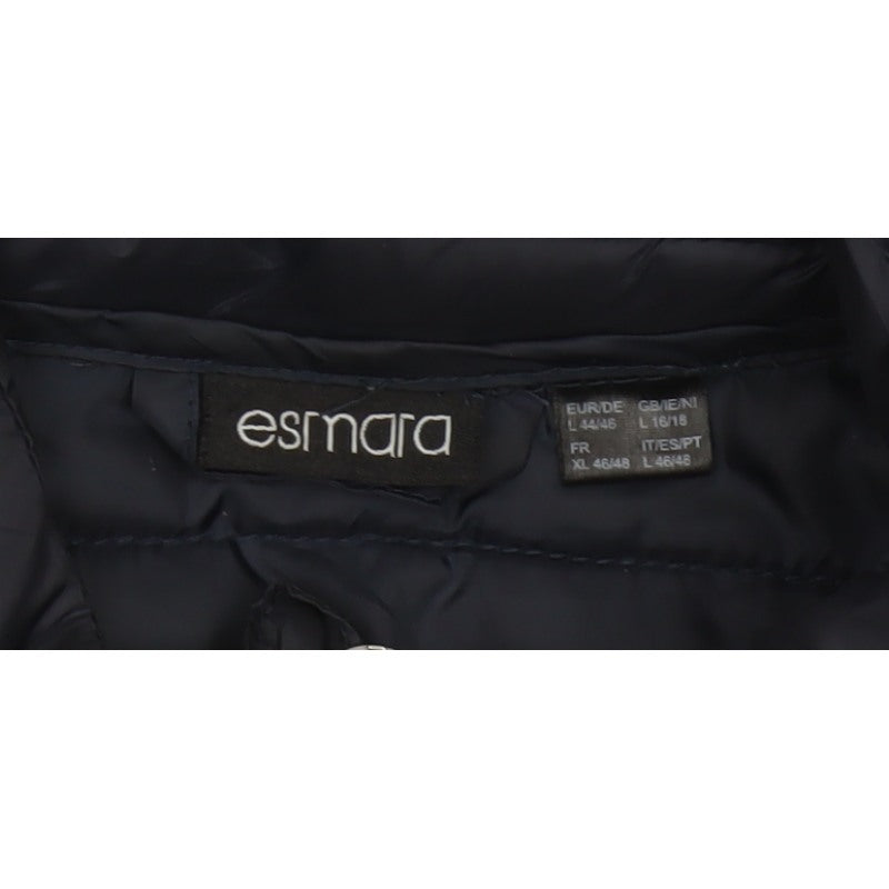 Esmara Women’s Blue UK 16/18 Quilted Puffer Jacket Full Zip