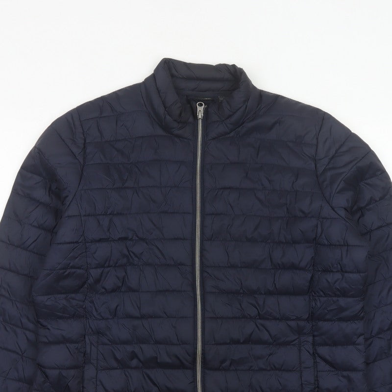 Esmara Women’s Blue UK 16/18 Quilted Puffer Jacket Full Zip