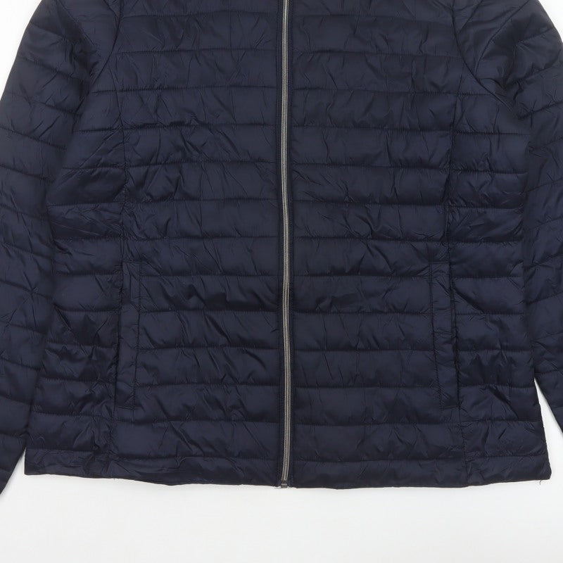 Esmara Women’s Blue UK 16/18 Quilted Puffer Jacket Full Zip
