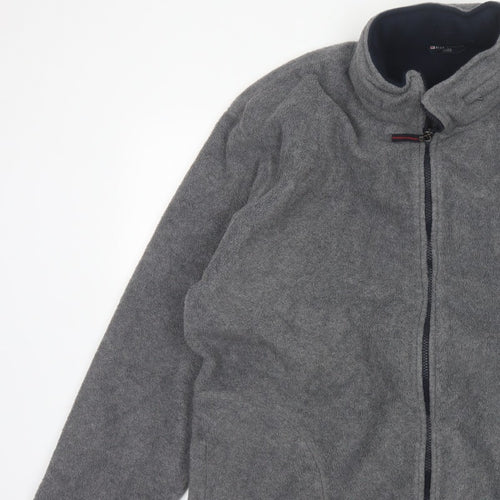 Marks & Spencer Men's Grey XL Fleece Full Zip Basic Jacket Stand Collar
