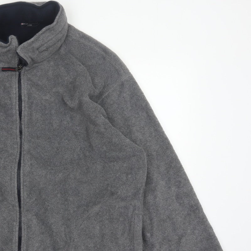 Marks & Spencer Men's Grey XL Fleece Full Zip Basic Jacket Stand Collar