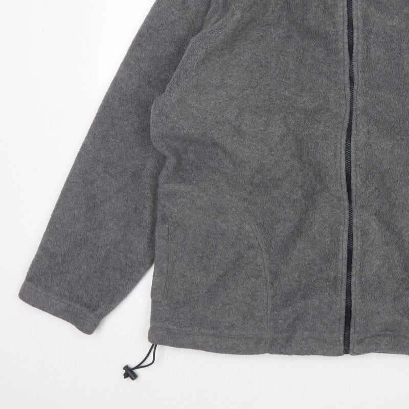 Marks & Spencer Men's Grey XL Fleece Full Zip Basic Jacket Stand Collar