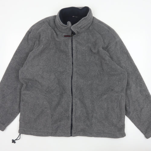 Marks & Spencer Men's Grey XL Fleece Full Zip Basic Jacket Stand Collar