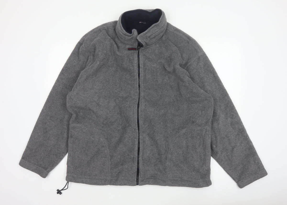Marks & Spencer Men's Grey XL Fleece Full Zip Basic Jacket Stand Collar